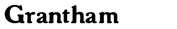 Grantham font preview